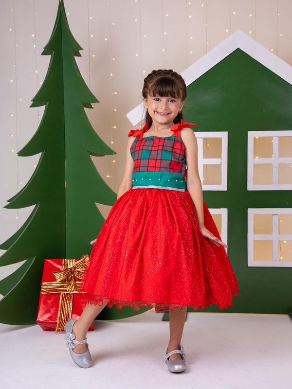 Vestido Marie Aurora Natalino Vermelho - Natal
