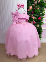 Vestido Banana Club Longo Doce Elegancia Rosa