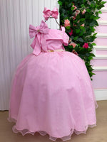 Vestido Banana Club Longo Doce Elegancia Rosa