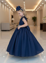 Vestido Ysa Kids Ariane Longo Azul Marinho