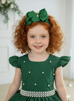 Vestido Ysa Kids Ariane Longo Verde Esmeralda