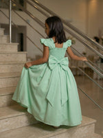 Vestido Ysa Kids Ariane Longo Verde Oliva