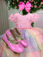 Vestido Menina Bonita Arco iris Aurora - Candy