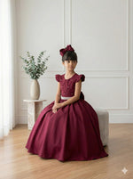 Vestido Ysa Kids Ariane Longo Marsala