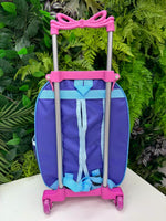 Mochila Rodinhas Lilo e Stitch + Estojo de Brinde