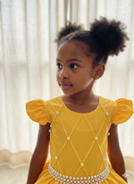 Vestido Ysa Kids Ariane Longo Amarelo Gema