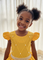 Vestido Ysa Kids Ariane Longo Amarelo Gema