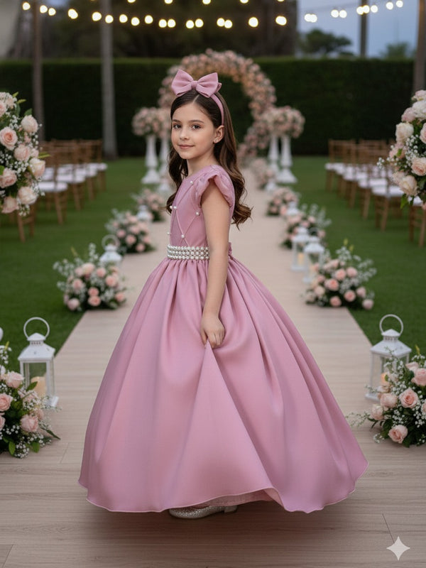 Vestido Ysa Kids Ariane Longo Rosê