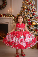 Vestido Marie Natalia Flores Vermelho - Natal