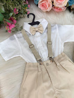 Conjunto Miss Cherry Henry Suspensorio Bege