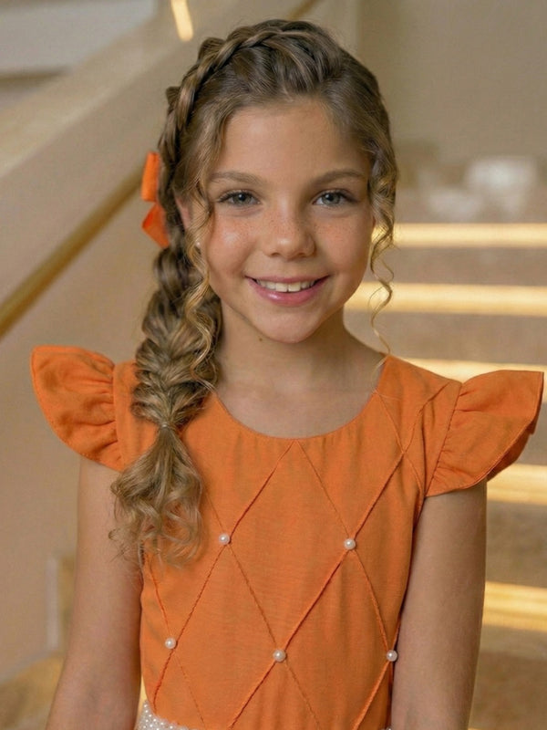 Vestido Ysa Kids Ariane Longo Terracota