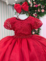 Vestido Bella Child Lavínia Vermelho
