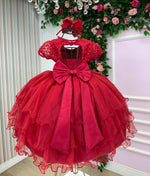 Vestido Bella Child Lavínia Vermelho