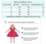Vestido Bella Child Lavínia Vermelho