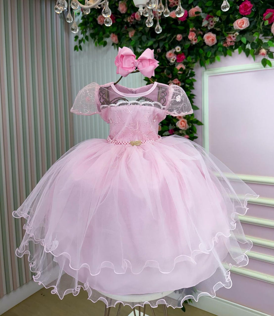 Vestido Bella Child Layla Rosa Bebê
