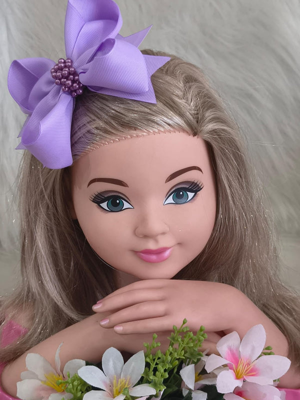 Laço Belli Bico de Pato Lilas Miolo de Perolas