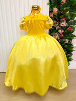 Fantasia Princesa Belli Princesa Amarela Longa Modelo 3