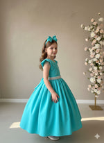 Vestido Ysa Kids Ariane Longo Verde Tifanny