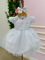 Vestido Menina Bonita Bebe Ana Livia Branco