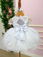 Vestido Menina Bonita Bebe Ana Sofia Branco