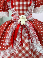 Vestido Marie Junino Luxo Ursinho do Sertão Vermelho