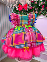 Vestido Junino Banana Club Luxo Quermesse do Encanto