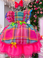 Vestido Junino Banana Club Luxo Quermesse do Encanto