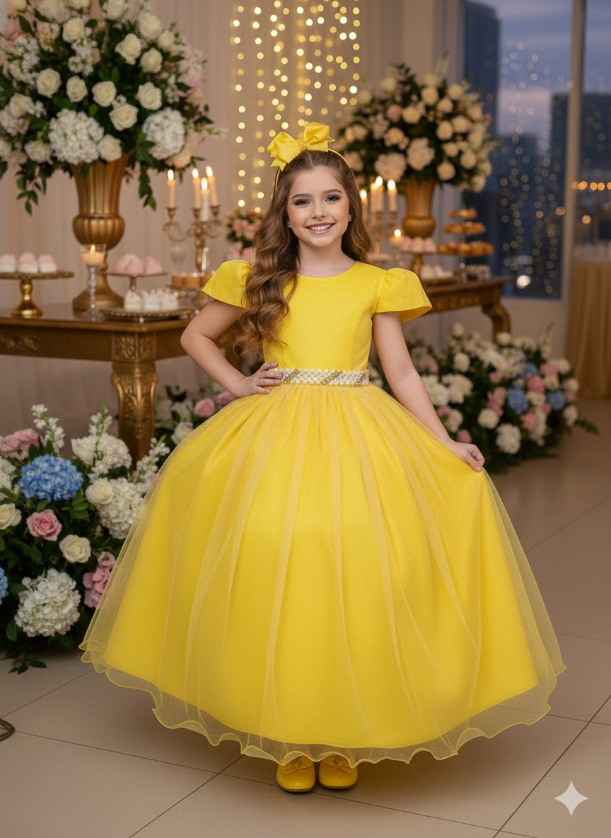 Vestido Marie Longo Heloisa Amarelo