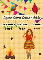 Salopete - Saia Adulto Junino Banana Club Luxo Encanto Caipira