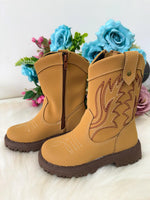 Bota Texana Masculina Nilqi Country Mostarda