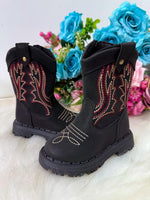 Bota Texana Masculina Nilqi Country Preto