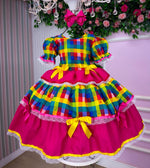 Vestido Junino Mimadine Luxo Priscila Pink