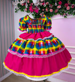 Vestido Junino Mimadine Luxo Priscila Pink