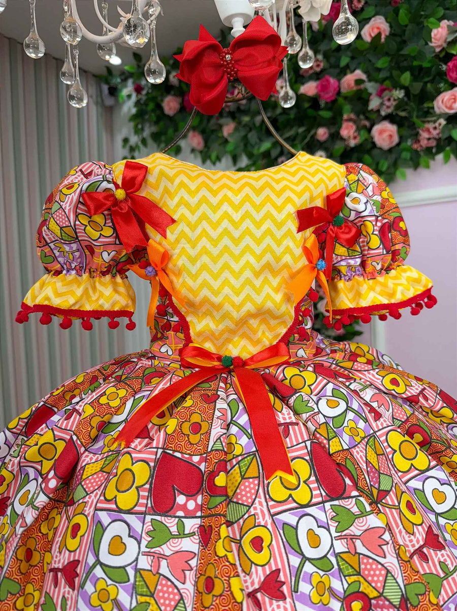 Vestido Marie Junino Quermesse de Luxo