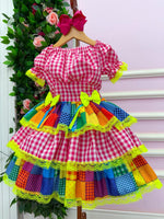 Vestido Junino Banana Club Luxo Quermesse do Sertão