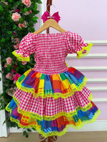 Vestido Junino Banana Club Luxo Quermesse do Sertão