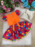 Conjunto Junino Banana Club Luxo Manu Neon