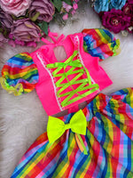 Conjunto Junino Banana Club Luxo Manu Neon