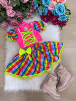 Conjunto Junino Banana Club Luxo Manu Neon