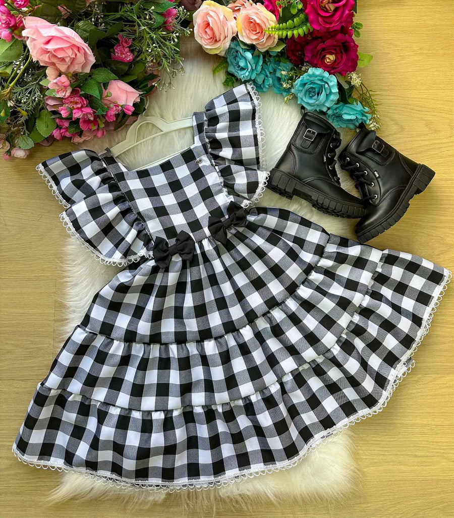 Vestido Banana Club Aline Xadrez