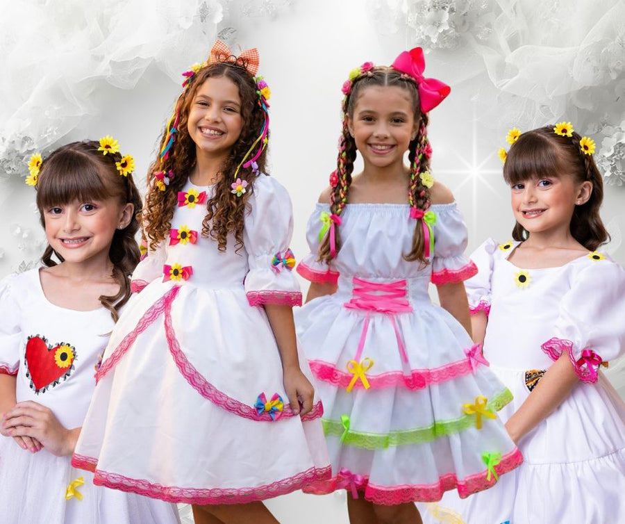 Vestido Junino Banana Club Luxo Noivinha
