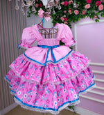 Vestido Bella Child Junino Quermesse Chique + Saiote