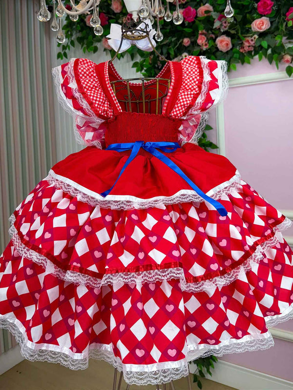 Vestido Bella Child Junino Quermesse do Coração