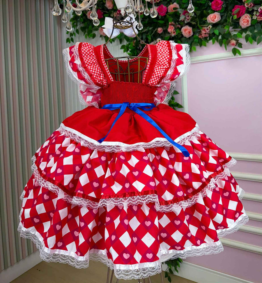 Vestido Bella Child Junino Quermesse do Coração