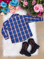Camisa Junina Xadrez Zion Azul