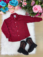 Camisa Xadrez Junina Bernardo Vermelho