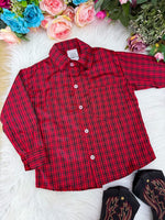 Camisa Xadrez Junina Bernardo Vermelho