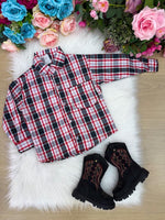 Camisa Junina Xadrez Liam Branco