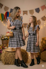 Vestido Banana Club Aline Xadrez Mãe e Filha