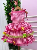 Vestido Banana Club Luxo Arraia do Chamego Mãe e Filha